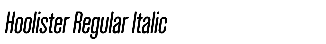 Hoolister Regular Italic